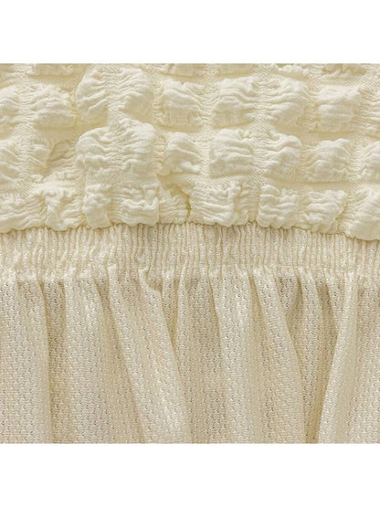 غطاء كرسي طعام قابل للنزع ،غطاء كرسي أبيض بتنورة ،غطاء كرسي بارسونز القابل للإزالة للحفلات والمناسبات والحفلات الزفافية في المطبخ