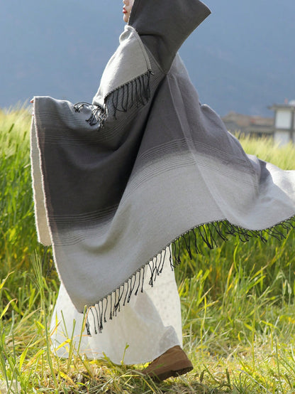 قطعة واحدة للنساء أكريليك بالوان متدرج رداء الى تصوير الصور , كل المطابقة شال لفصل الربيع , الصيف , خريف , و الشتاء