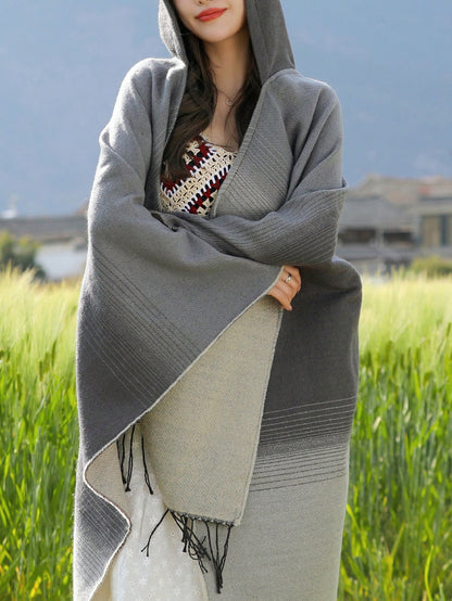 قطعة واحدة للنساء أكريليك بالوان متدرج رداء الى تصوير الصور , كل المطابقة شال لفصل الربيع , الصيف , خريف , و الشتاء