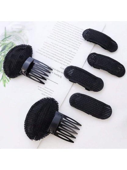 مجموعة 6قطعات لتضخيم الشعر للسيدات - صانع لفافة الشعر بدبابيس، وعازل تشكيلة،وملحقات لتضخيم الشعر وأدوات تسريح الشعر ومشابك للشعر