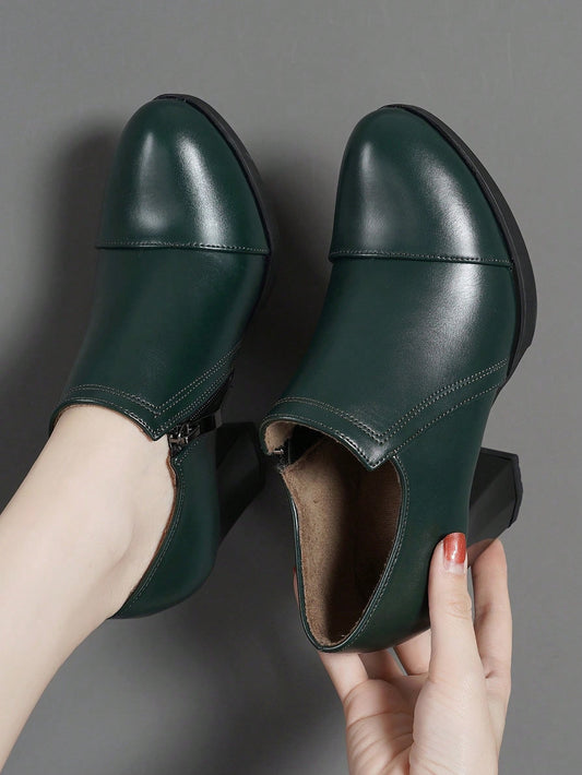 جزمة برقبة طويلة للنساء موضة ضد للماء منصة كعب عالي مع مكتنز كعب , الشتاء