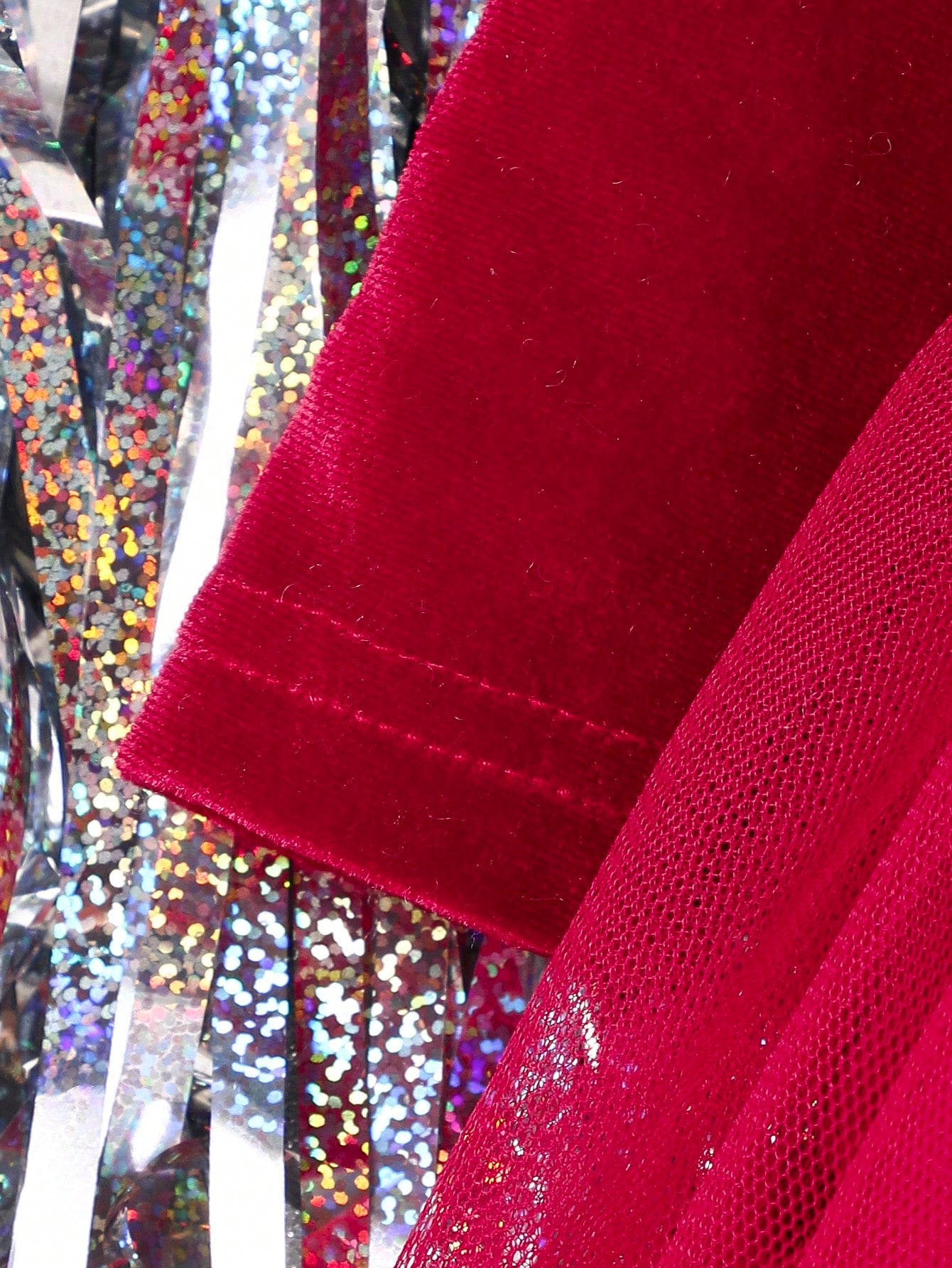 فستان بحزام كتف مكشوف شبكي شامل للبنات الاطفال