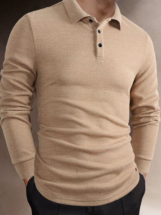 قميص بولو موحدة اللون للرجال