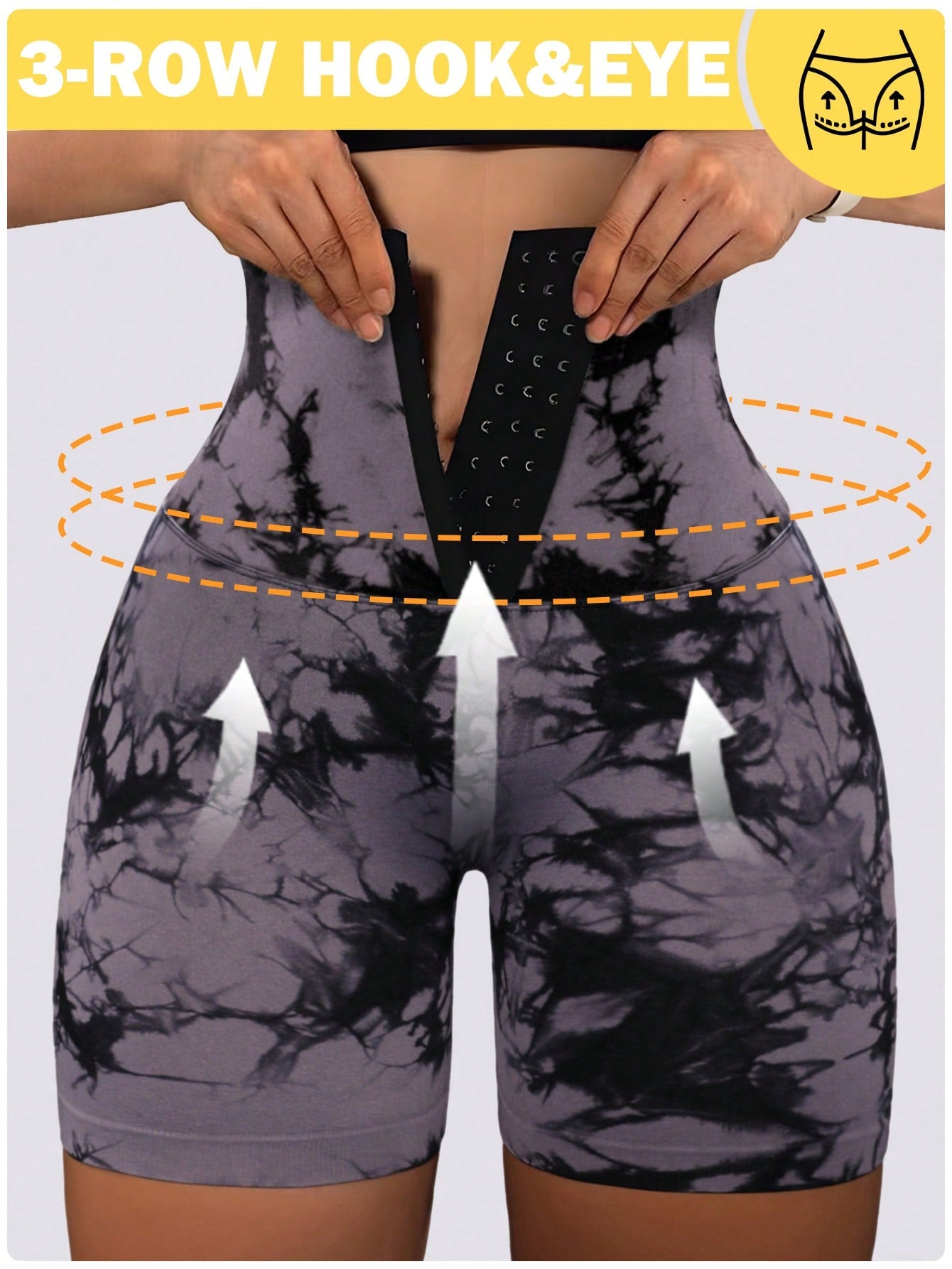 شورت ركوب الدراجات النارية صبغ متعادل حلقة وهوك شريط خصر خصر حلقة وهوك خصر