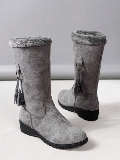 حذاء ثلج نسائي للطلاب ،موديل 2023 جديد للشتاء دافئ وسميك بتصميم متعدد الاستخدامات وغير قابل للانزلاق