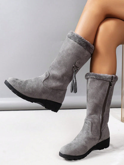 حذاء ثلج نسائي للطلاب ،موديل 2023 جديد للشتاء دافئ وسميك بتصميم متعدد الاستخدامات وغير قابل للانزلاق