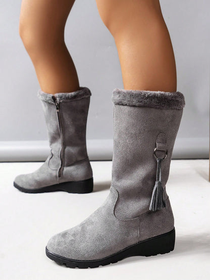 حذاء ثلج نسائي للطلاب ،موديل 2023 جديد للشتاء دافئ وسميك بتصميم متعدد الاستخدامات وغير قابل للانزلاق