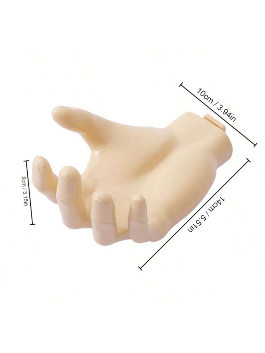 صندوق صابون بنمط يد جديد مزود بخطاف قوي غير مثقوب وغير مصفر لتخزينه بحائط المنزل ومناسب للمفاتيح والسماعات ورف التخزين