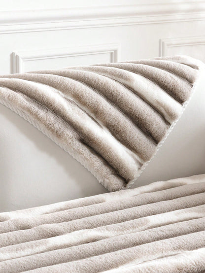 قطعة واحدة من غطاء أريكة مقلد من فراء الأرنب القطيفة، نمط كتلة ألوان غير منتظمة، صديق للحيوانات الأليفة، مناسب لغرفة النوم، المكتب، غرفة المعيشة، أثاث ديكور المنزل، غطاء واقٍ صديق للحيوانات الأليفة، الشتاء