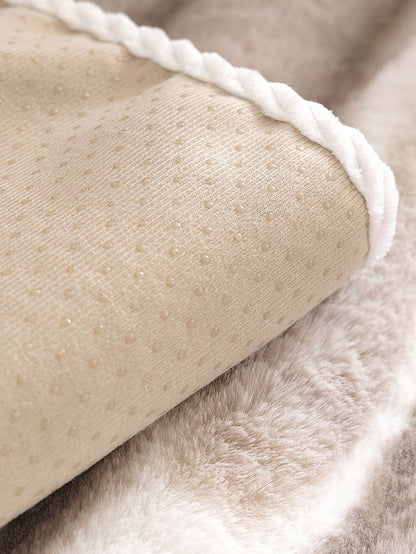 قطعة واحدة من غطاء أريكة مقلد من فراء الأرنب القطيفة، نمط كتلة ألوان غير منتظمة، صديق للحيوانات الأليفة، مناسب لغرفة النوم، المكتب، غرفة المعيشة، أثاث ديكور المنزل، غطاء واقٍ صديق للحيوانات الأليفة، الشتاء