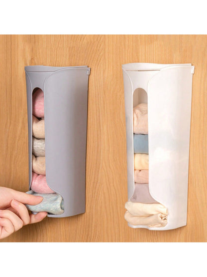 صندوق تخزين الملابس الداخلية بطبعة عشوائية بتصميم الجزء الخلفي قطعة واحدة، يمكن تعليقه على الجدار وتصنيف الجوارب والملابس الداخلية،مناسب لخزانة المنزل والأدراج وغيرها