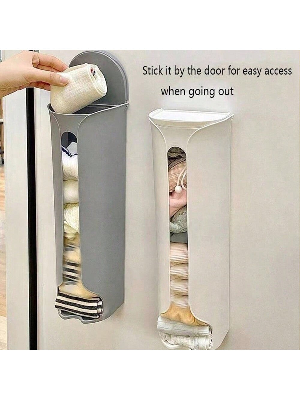 صندوق تخزين الملابس الداخلية بطبعة عشوائية بتصميم الجزء الخلفي قطعة واحدة، يمكن تعليقه على الجدار وتصنيف الجوارب والملابس الداخلية،مناسب لخزانة المنزل والأدراج وغيرها