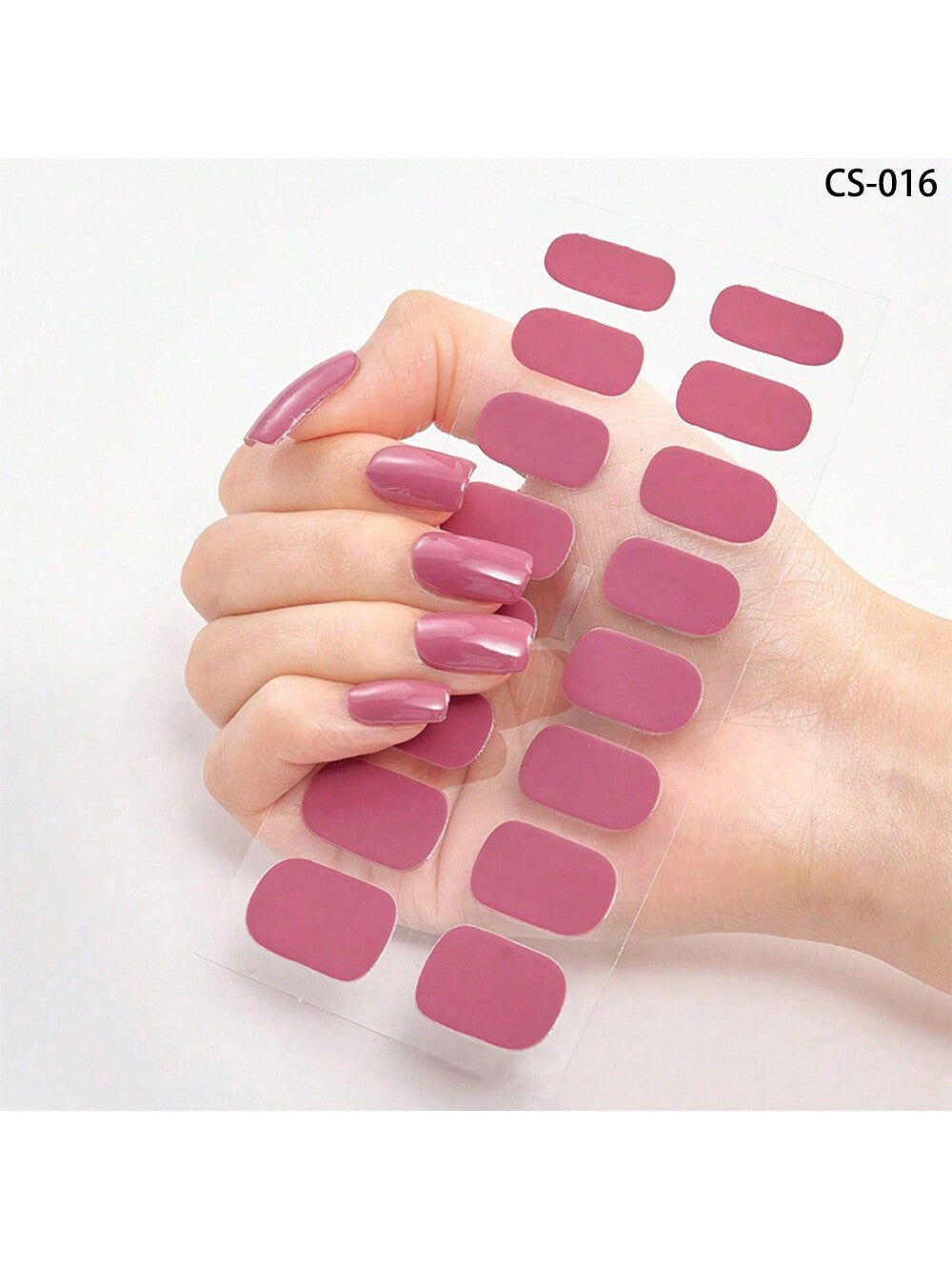 ملصقات الأظافر 16قطعة ملصقات ملونة للأظافر، ملصقات فن الأظافر الجيل اللاصقة للنساء والفتيات - بنفسجي فاتح (cs-016)
